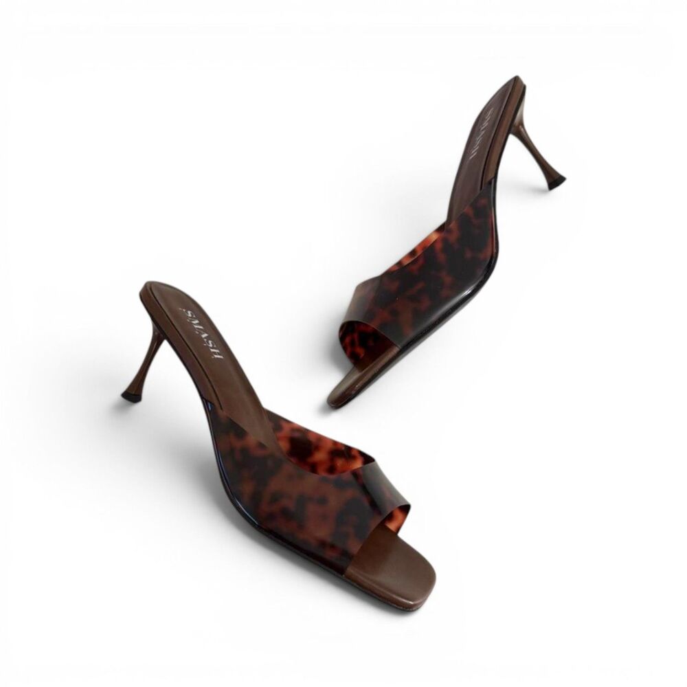 SMASH Shoes Women's Carmen Leopard Mule Dress Sandals, New! Size 14